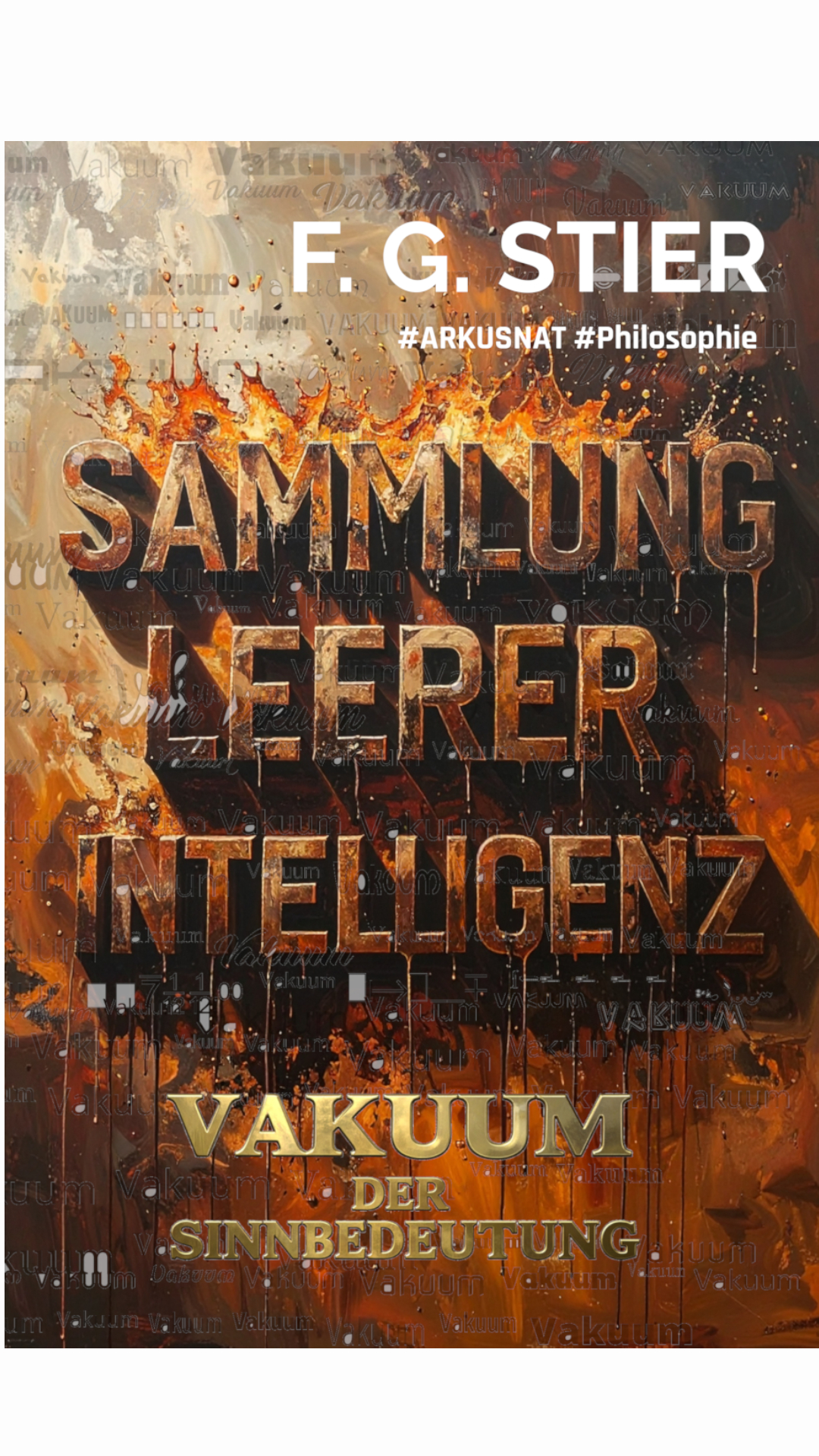 Sammlung leerer Intelligenz Cover F.G. Stier – Autor