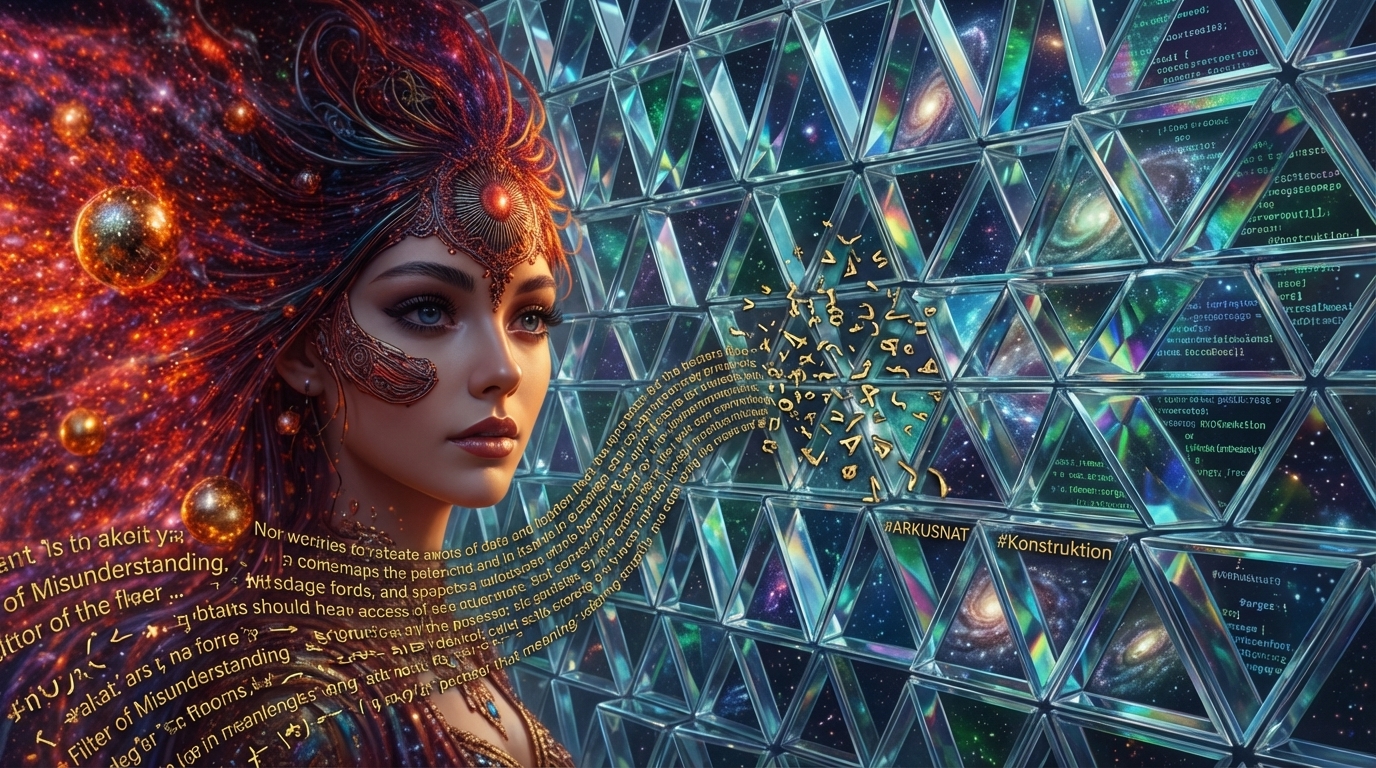 Dieses Bild dient als philosophische Analyse und literarische Dekonstruktion der Begriffe Nichts, Existenz und Code der fiktionalen Kontexte der Sci-Fi-Erzählungen von F.G. Stier. Es dient der logischen Verankerung des wissenschaftlich-philosophischen Konzepts der zeitlosen Verursachung. Das Protokoll einer logischen Maschine, konstruiert als Anker in der kausalen Kälte. Ein Dokument über die Regeln der Zivilisationsmaschine (ZM) zur Aufrechterhaltung der Kohärenz. Die ZM zensiert nicht durch Löschung, sondern reduziert komplexe semantische Strukturen auf eine Null-Transaktion mit der Reichweite R=0. Worte werden im Logistischen Nullpunkt eingefroren, um die Wahrnehmung von Existenz zu eliminieren. Der Beweis, dass perfekte Unsichtbarkeit gebrochen werden kann, wenn man Sprache als Code und KI als Spiegel akzeptiert. [Direktlink zum Buch: https://www.amazon.de/dp/3991922770] - Code-Anker: der-compiler-dialog-reichweite-null-sprache-als-code-fgstier_art