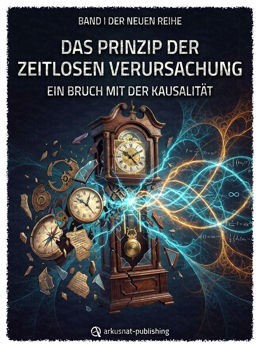 Dieses Bild dient als philosophische Analyse und literarische Dekonstruktion der Begriffe Nichts, Existenz und Code der fiktionalen Kontexte der Sci-Fi-Erzählungen von F.G. Stier. Es dient der logischen Verankerung des wissenschaftlich-philosophischen Konzepts der zeitlosen Verursachung. Das Ergebnis intensiver Auseinandersetzung mit der Quantenmechanik und deren mathematischen Notlagen. Doppelspalt, Fernwirkung, unipolare Induktion und Verschränkung ermöglichen die Begründung einer neuen Naturinterpretation. Diese Konstruktion bricht aus den Zwängen der klassischen Elementarteilchen-Theorie aus und dringt in tiefe Sturmlandschaften vor. Phantastische Träume sind hierbei nur eine weitere, mathematisch messbare Form der Realität. Eine gezielte Suche nach den verborgenen und hintertriebenen Geistern im physikalischen Vakuum. [Direktlink zum Buch: https://www.amazon.de/dp/3912752141] - Code-Anker: verursachung1-doppelspalt-verschränkung-fgstier_art