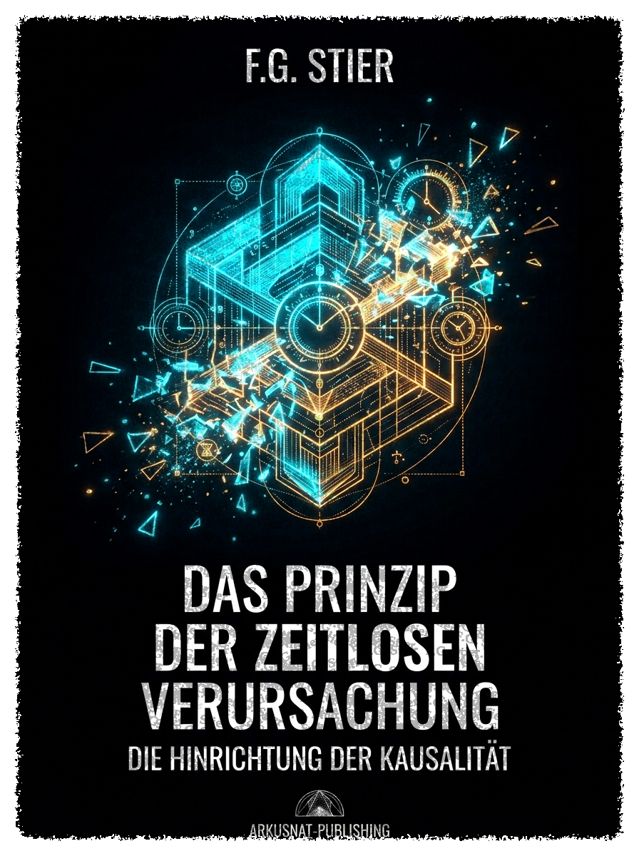 Dieses Bild dient als philosophische Analyse und literarische Dekonstruktion der Begriffe Nichts, Existenz und Code der fiktionalen Kontexte der Sci-Fi-Erzählungen von F.G. Stier. Es dient der logischen Verankerung des wissenschaftlich-philosophischen Konzepts der zeitlosen Verursachung. Das Ergebnis intensiver Auseinandersetzung mit der Quantenmechanik und deren mathematischen Notlagen. Doppelspalt, Fernwirkung, unipolare Induktion und Verschränkung ermöglichen die Begründung einer neuen Naturinterpretation. Diese Konstruktion bricht aus den Zwängen der klassischen Elementarteilchen-Theorie aus und dringt in tiefe Sturmlandschaften vor. Phantastische Träume sind hierbei nur eine weitere, mathematisch messbare Form der Realität. Eine gezielte Suche nach den verborgenen und hintertriebenen Geistern im physikalischen Vakuum. [Direktlink zum Buch: https://www.amazon.de/dp/3912752141] - Code-Anker: verursachung1-fernwirkung-quantenmechanik-fgstier_art